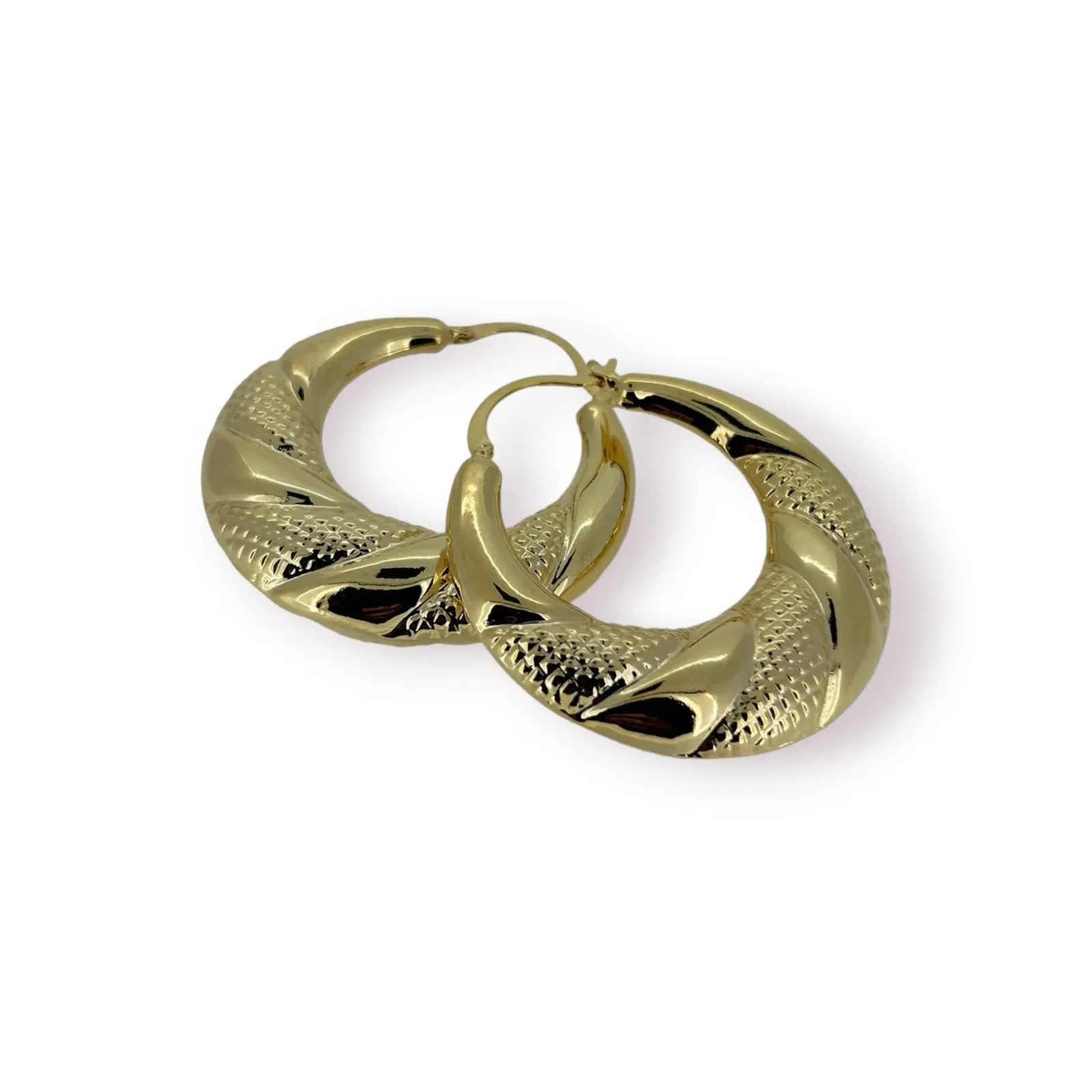 50mm Gold Filled Round Gypsy Hoop Lightweight Earrings