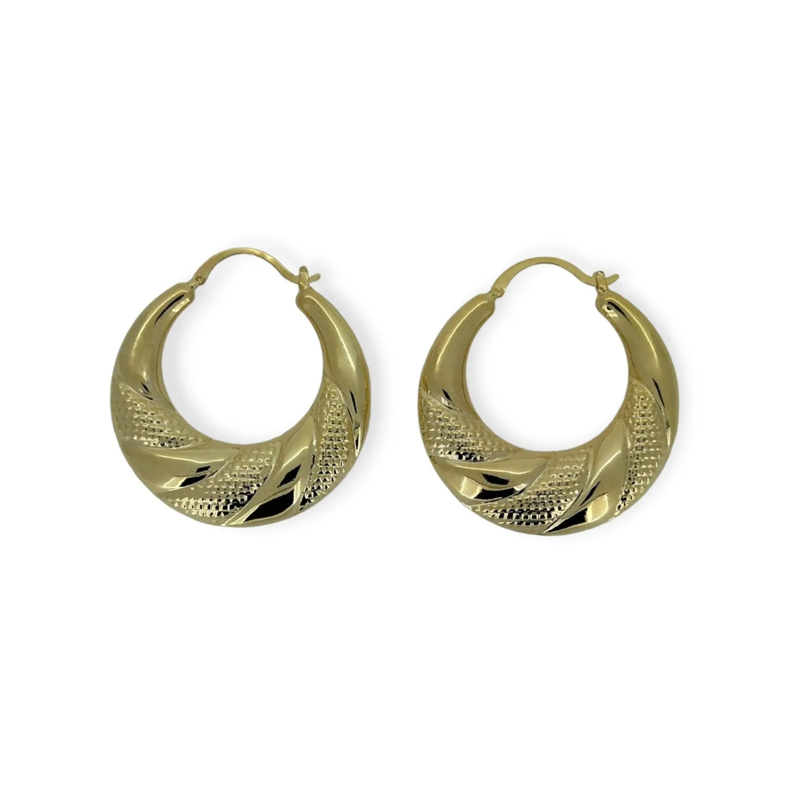 50mm Gold Filled Round Gypsy Hoop Lightweight Earrings