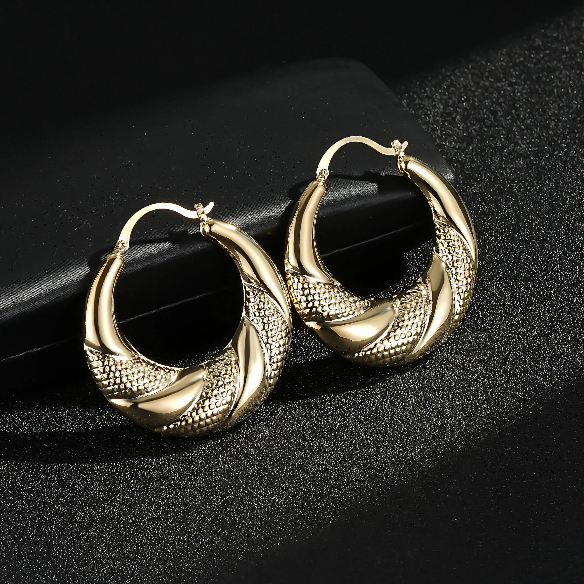 50mm Gold Filled Round Gypsy Hoop Lightweight Earrings