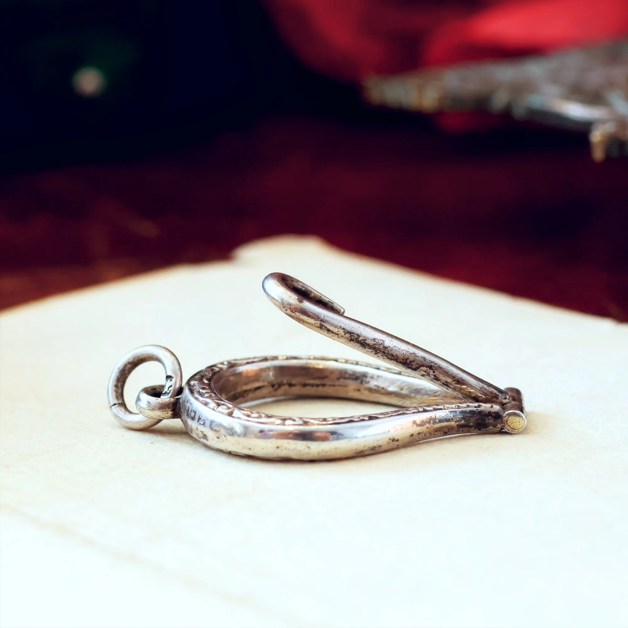 Antique Date 1899 Silver Button Hook