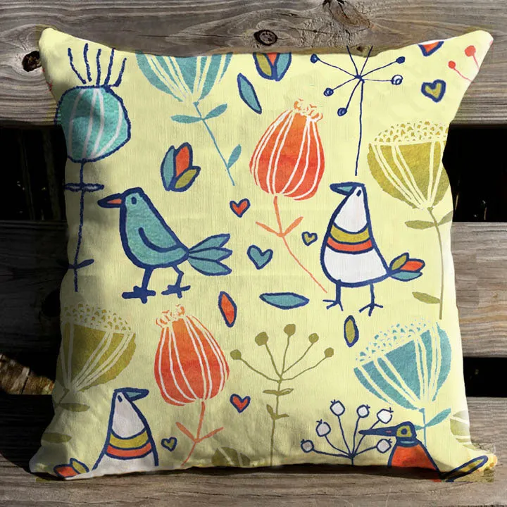 Bird Strutting Outdoor Pillow