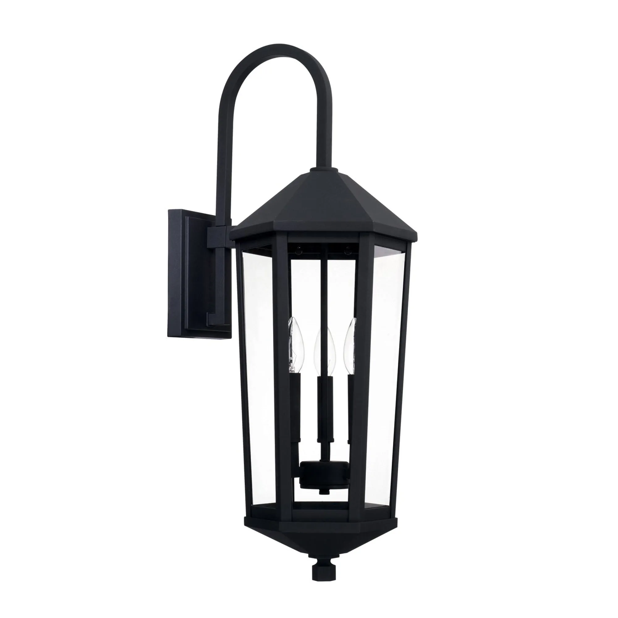Ellsworth Coastal Outdoor Wall Lantern - 28.75" - Black