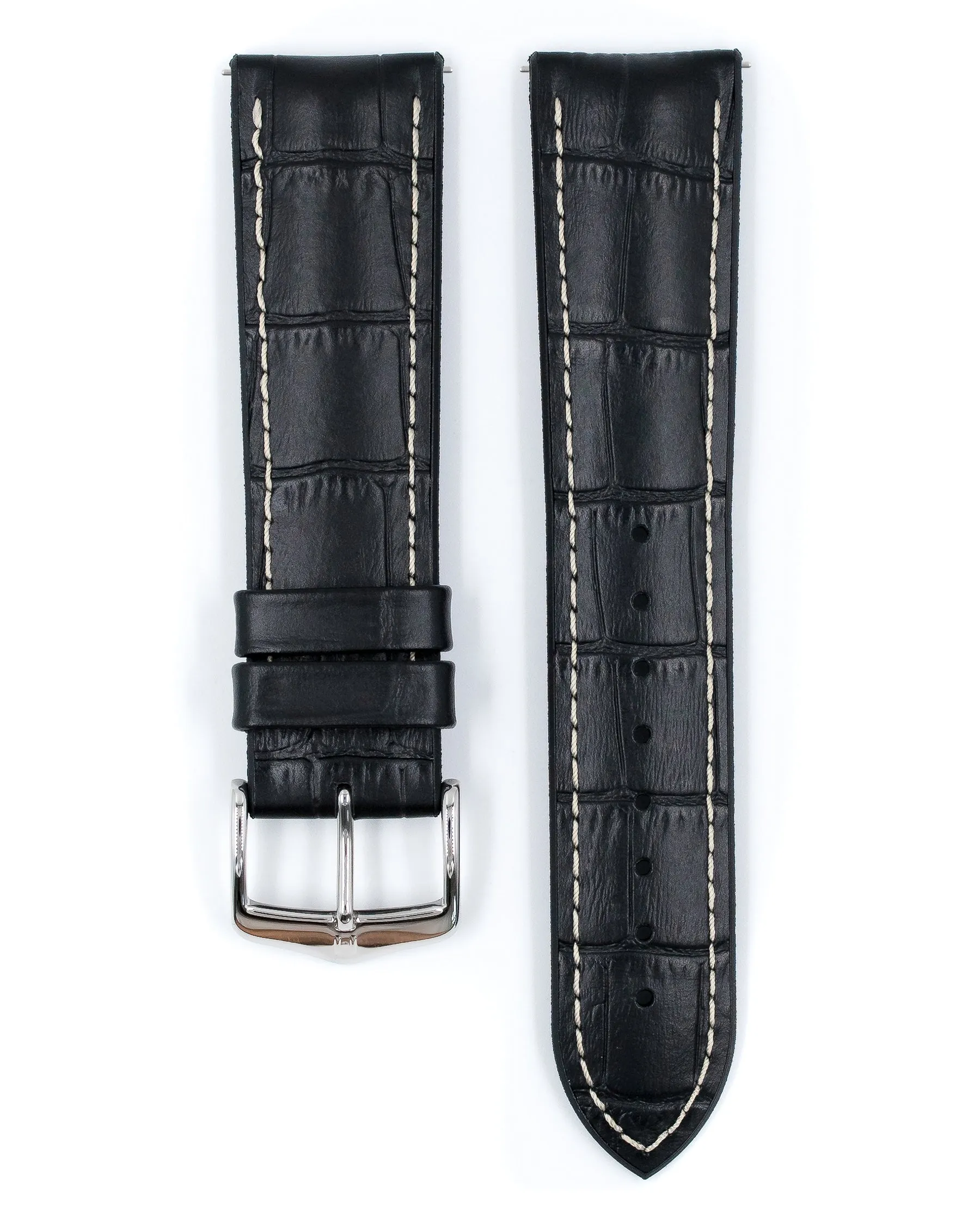 HIRSCH GEORGE Performance Alligator Embossed Calfskin Watch Band  092 51 28
